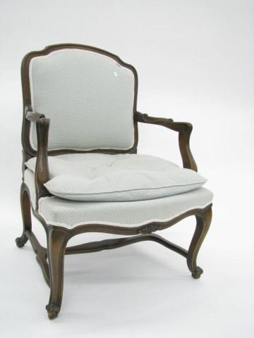 Appraisal: Vintage Baker French Style Open Arm Chair