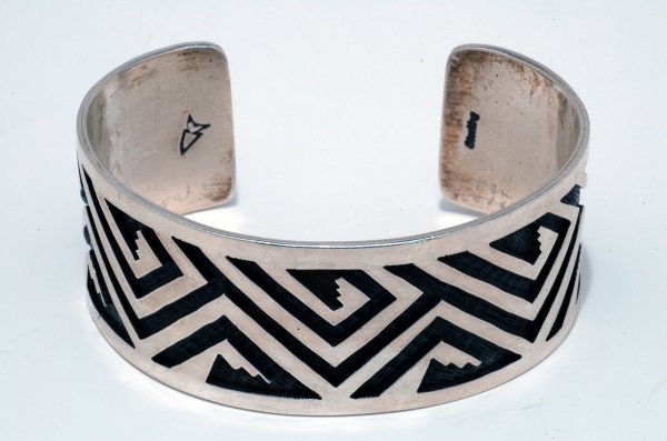 Appraisal: Hopi sterling bracelet with unidentified mark MEASUREMENTS - x CONDITION