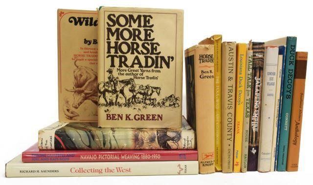 Appraisal: lot of Hunting Texas and Native American historical books comprising