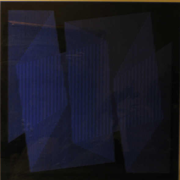 Appraisal: JULIAN STANCZAK BLUE CUT OUT FOLD screenprint ed signed and