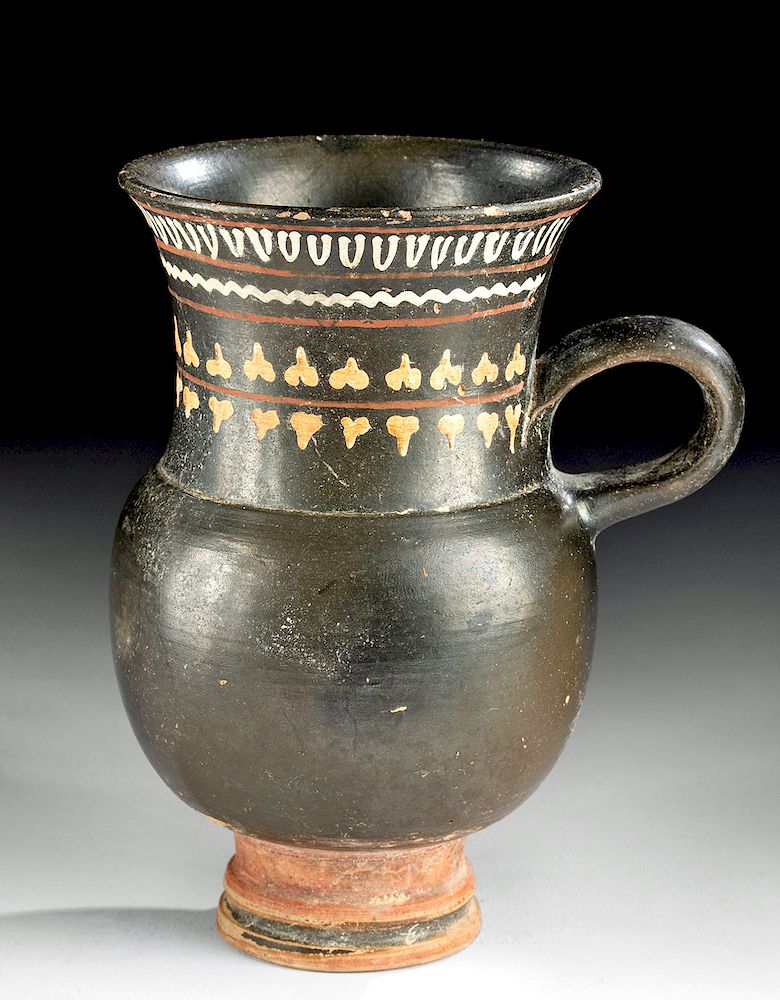 Appraisal: Greek Gnathian Polychrome Thistle Mug Originally Listed At Magna Graecia