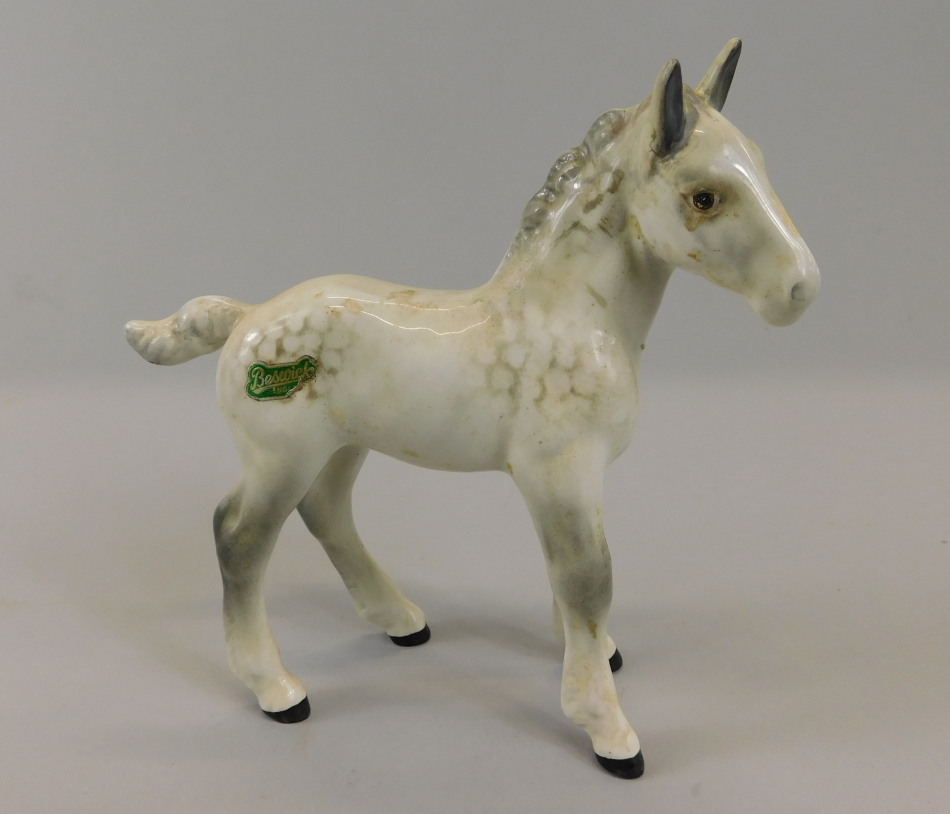 Appraisal: A Beswick figure of a foal with green Beswick England