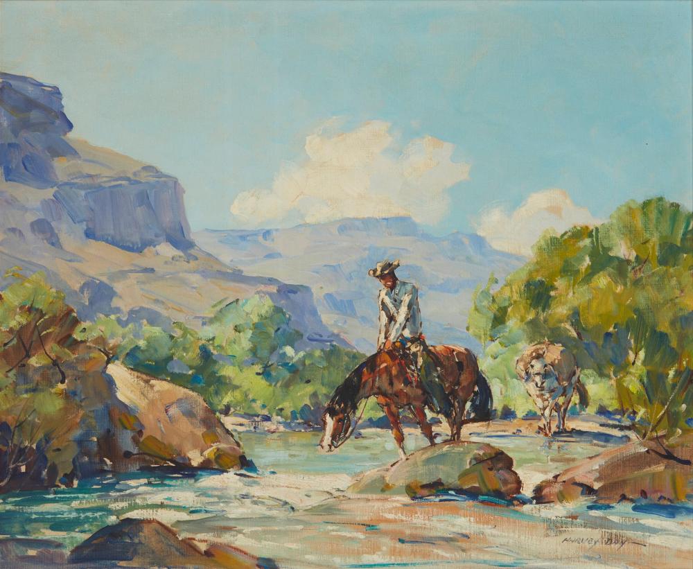 Appraisal: Marjorie Reed - Vallecito CA Vaquero Oil on canvas Signed