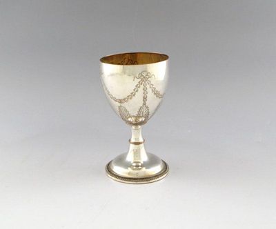 Appraisal: A George III old Sheffield plated goblet urn shaped bowl