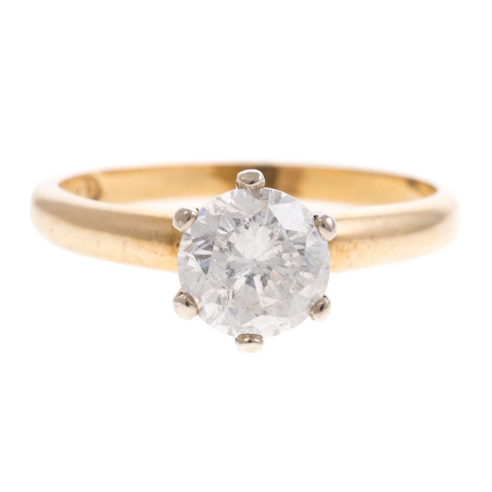 Appraisal: A Ladies Diamond Solitaire Engagement Ring in K K yellow