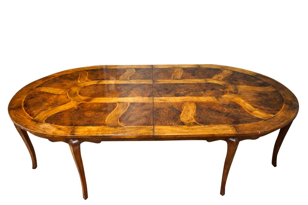 Appraisal: CONTINENTAL PROVINCIAL STYLE INLAID WALNUT DINING TABLE th century oblong