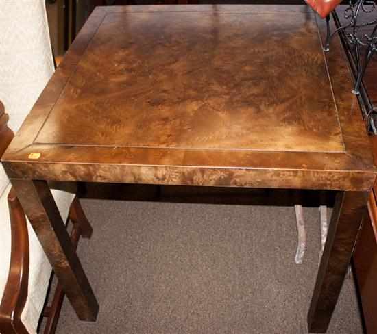 Appraisal: Burl walnut contemporary table Estimate - No condition report supplied