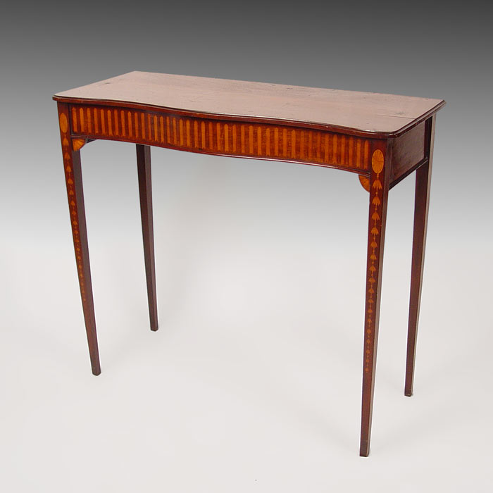 Appraisal: PARQUETRY INLAY SHERATON TABLE '' high x '' x ''