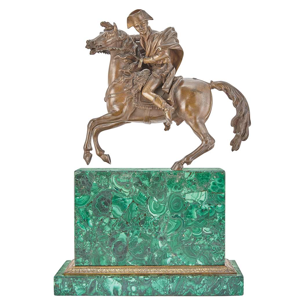 Appraisal: Unsigned Bronze Equestrian Group of Napoleon Bonaparte Crossing the Alps