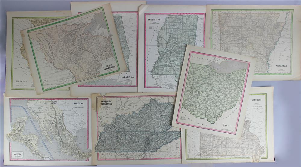 Appraisal: SIDNEY MORSE AND SAMUEL BREESE AMERICAN TH CENTURY EIGHT MAPS