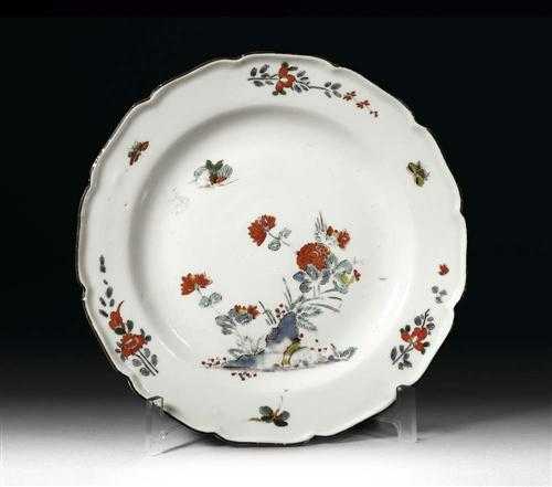 Appraisal: PLATE WITH KAKIEMON DECORATION Meissen circa - 'Alter Ausschnitt' form