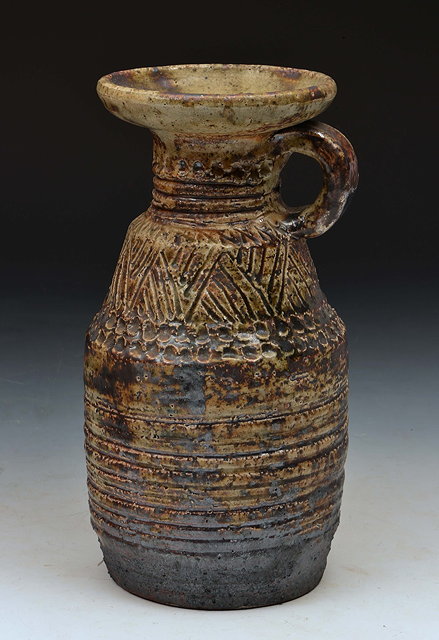 Appraisal: Denise K Wren British - Jug black and grey glaze