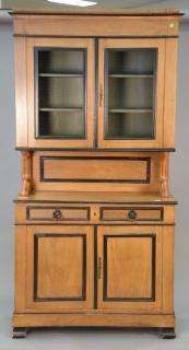 Appraisal: Continental three part hutch th century ht in wd in