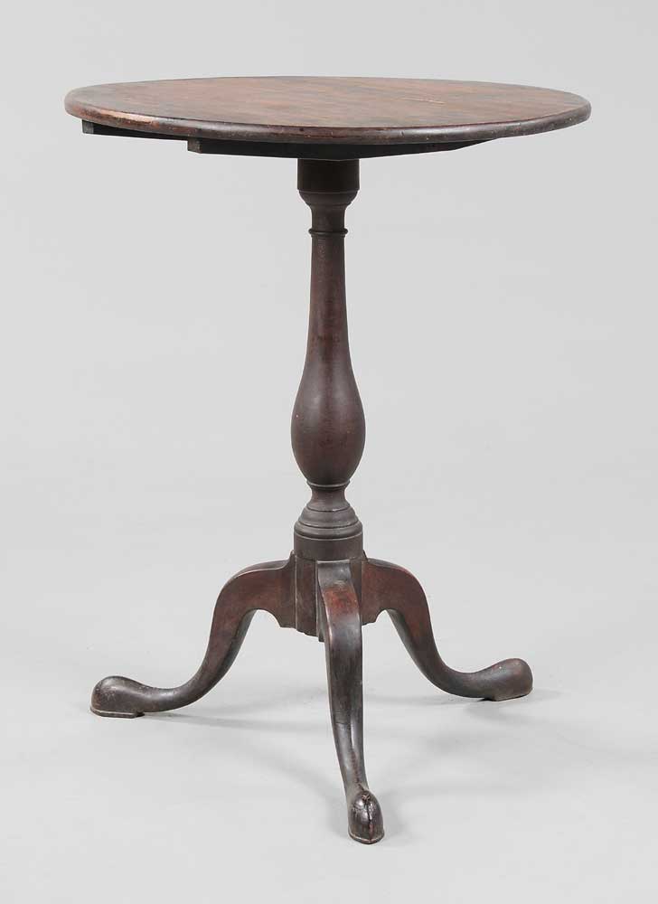 Appraisal: Southern Queen Anne Mahogany Candle Stand attributed to Coastal North