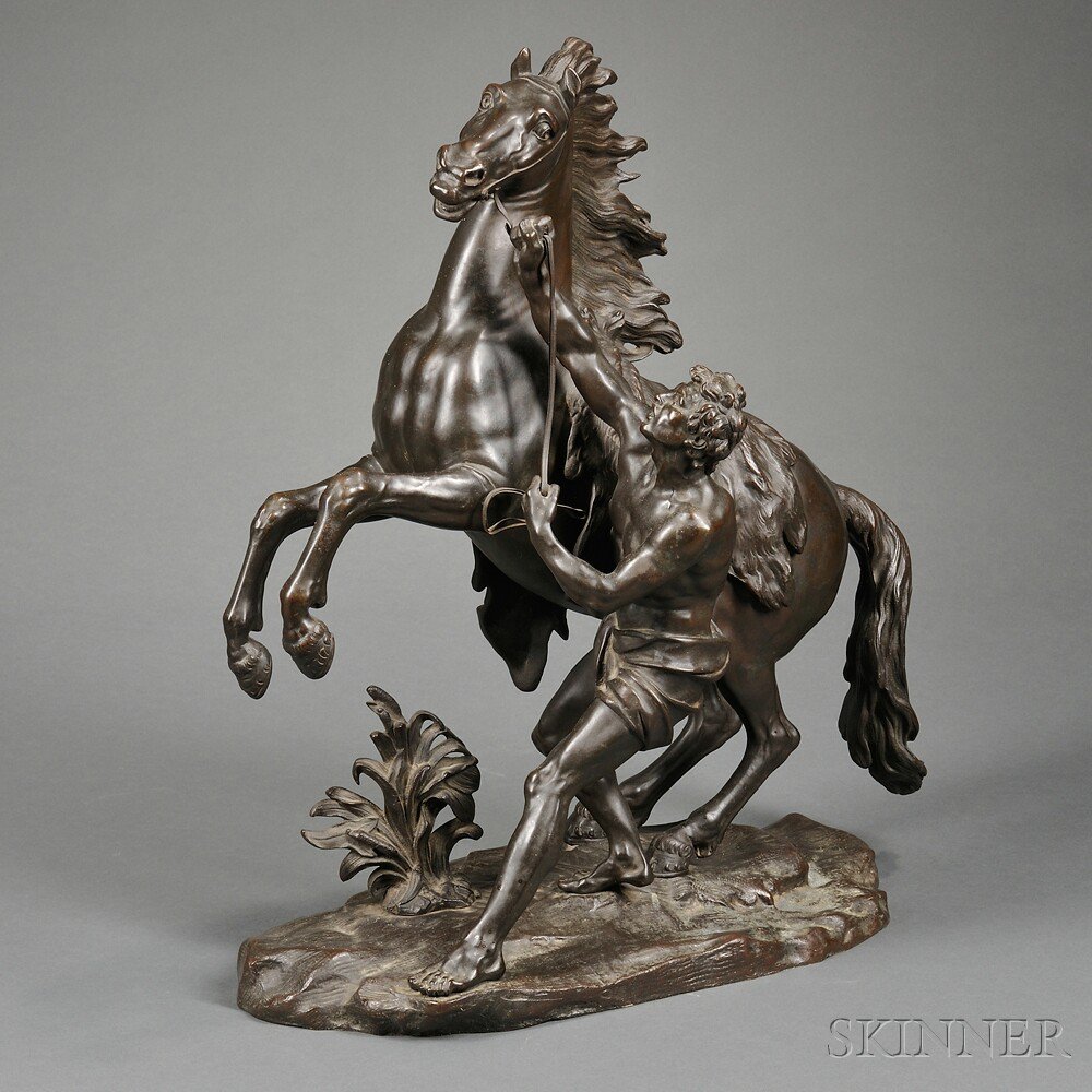 Appraisal: After Guillaume Coustou French - Bronze Figure of a Marly