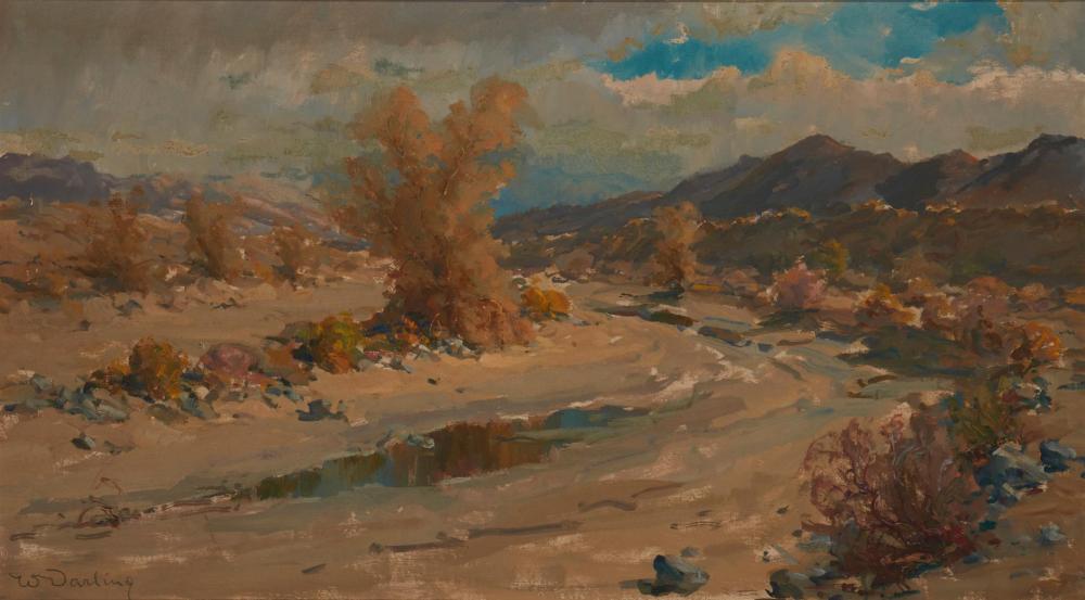 Appraisal: William S Darling - Laguna Beach CA Desert Shower Oil