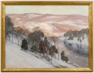 Appraisal: George Gardner Symons painting New York California - winter landscape