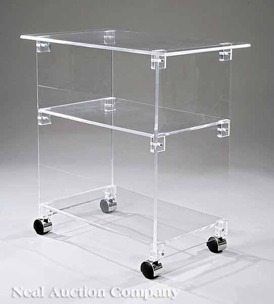 Appraisal: A Contemporary Lucite Trolley late th c produced by Plexicraft