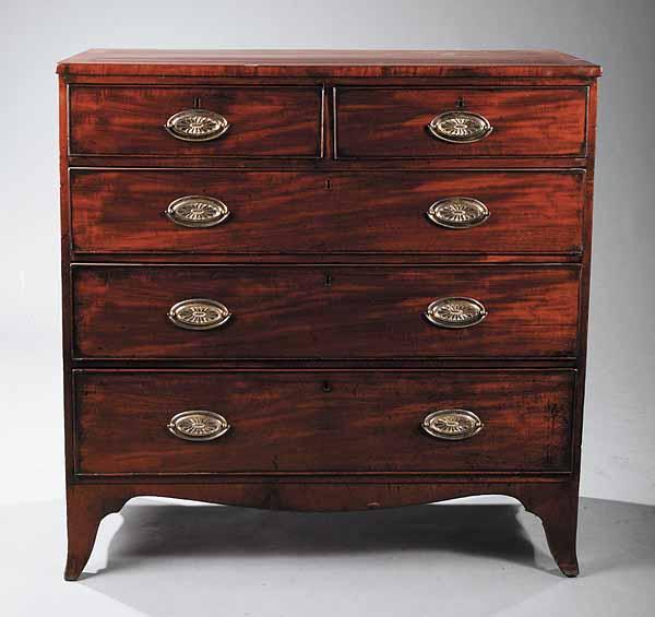 Appraisal: An Antique George III Mahogany Chest of Drawers th c