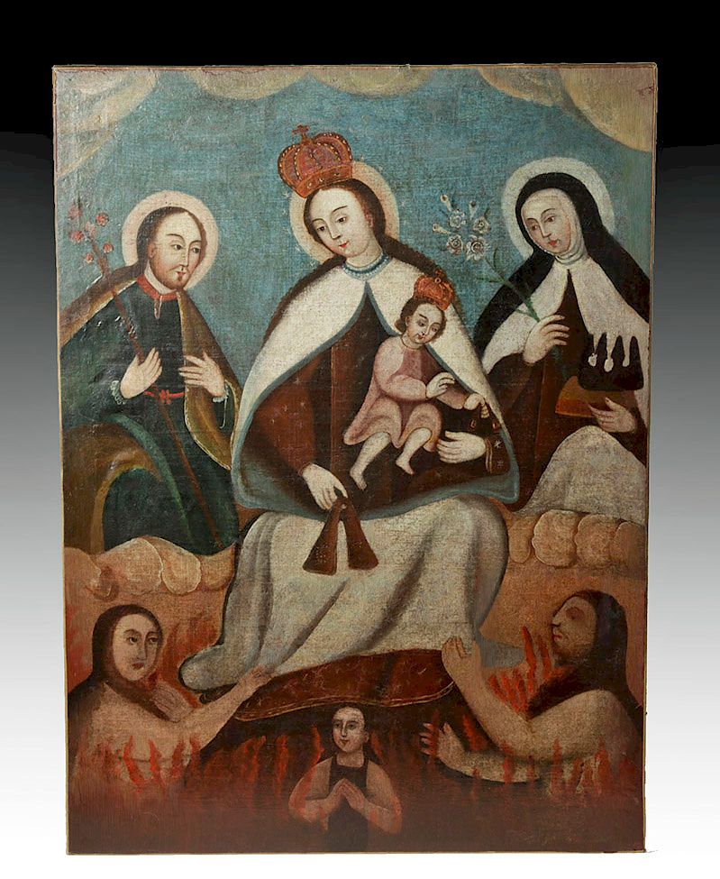 Appraisal: th C Mexican Painting - Mary St John St Teresa