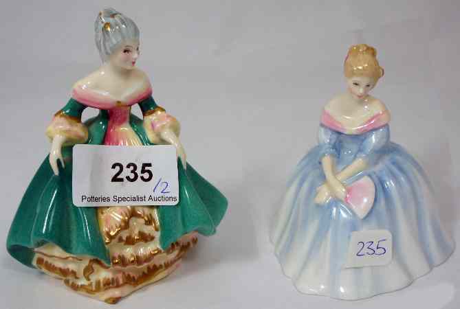 Appraisal: Royal Doulton Miniature Figures Southern Belle HN and Victoria HN