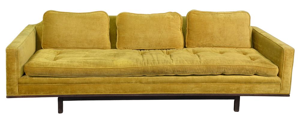 Appraisal: Mid-century Upholstered Sofa attributed to Edward Wormley for Dunbar length