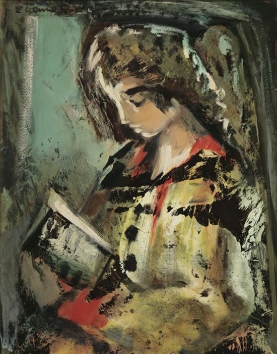 Appraisal: Etienne Ret American - Young Girl Reading Signed Etienne Ret