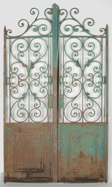 Appraisal: Pair of Cast Iron Walkway Entrance Gates circa s European