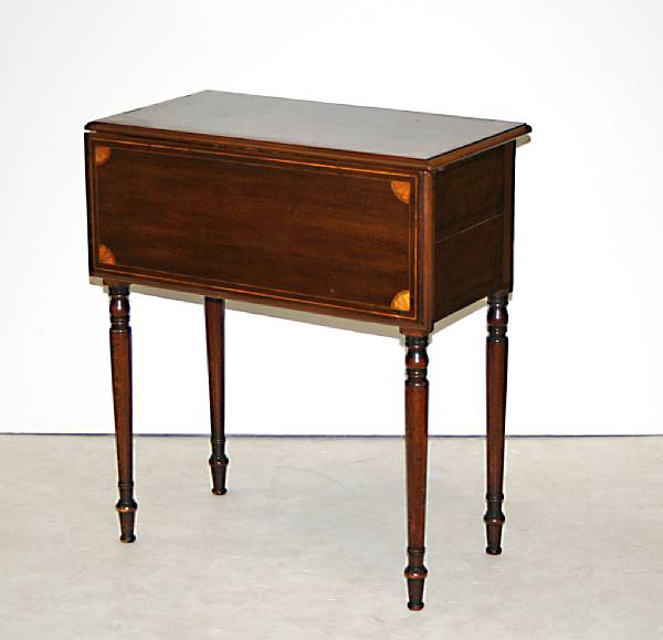 Appraisal: A George III style inlaid mahogany table height in width