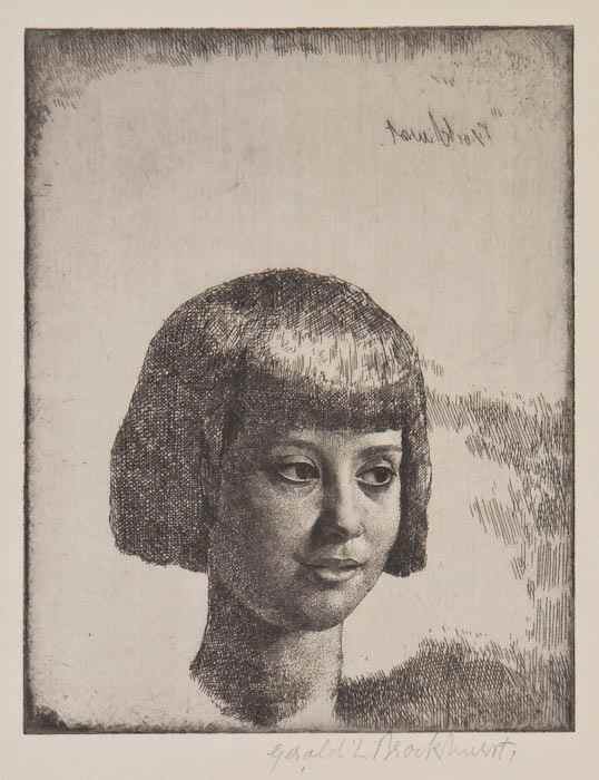 Appraisal: Gerald Leslie Brockhurst Clytie etching final state of signed in