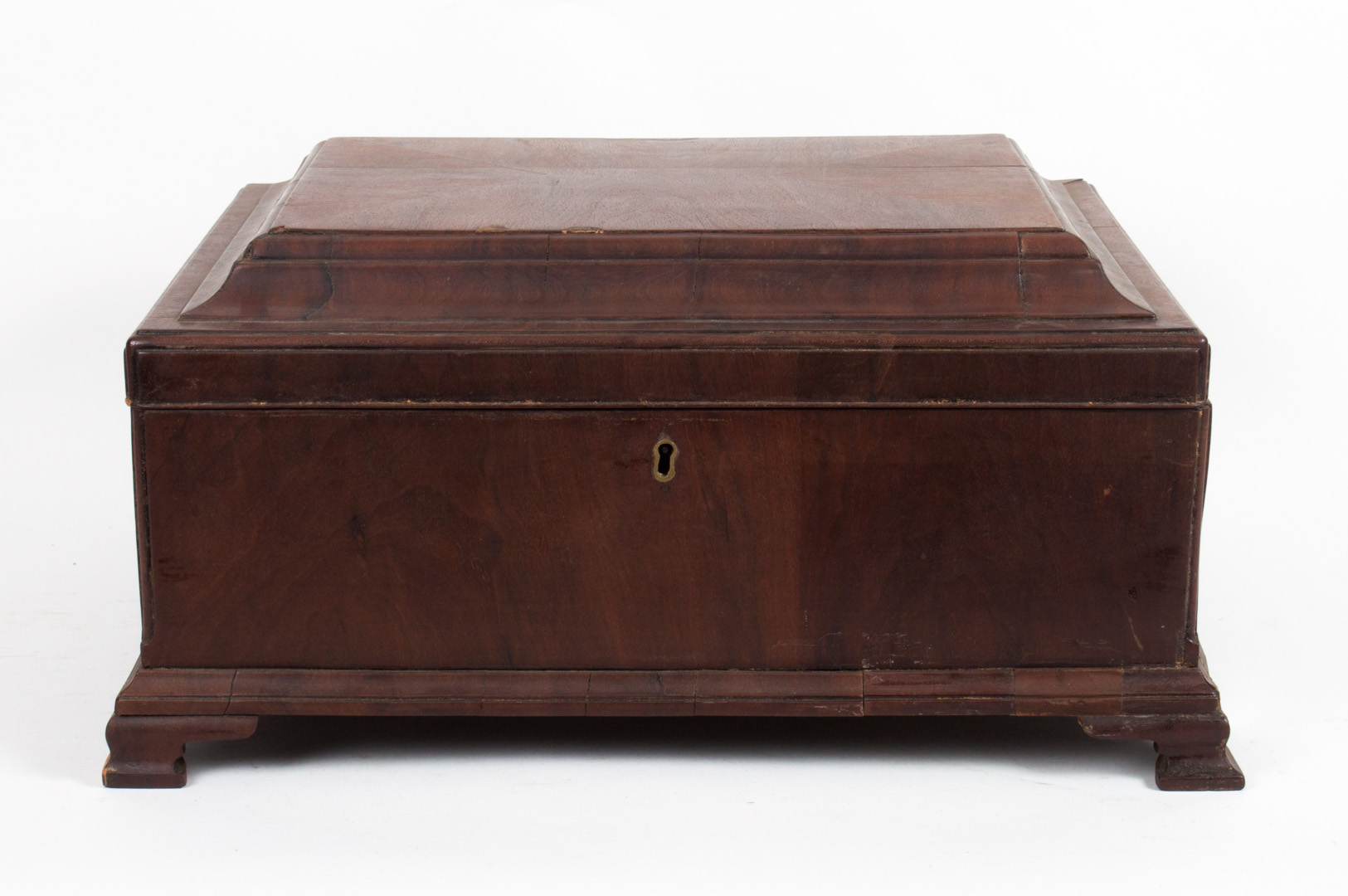 Appraisal: Regency mahogany dresser box early th century fitted interior with