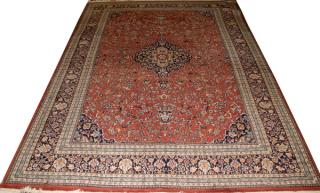 Appraisal: TABRIZ DESIGN HANDWOVEN WOOL CARPET TABRIZ DESIGN HANDWOVEN WOOL CARPET