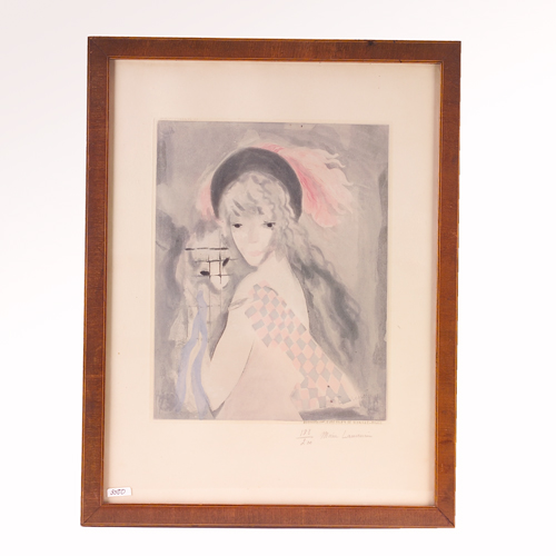 Appraisal: Marie Laurencin lithograph of a girl Berheim Ed Paris signed