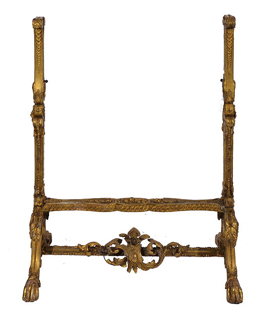 Appraisal: A TH TH CENTURY GILTWOOD AND GESSO DECORATED CHEVAL MIRROR