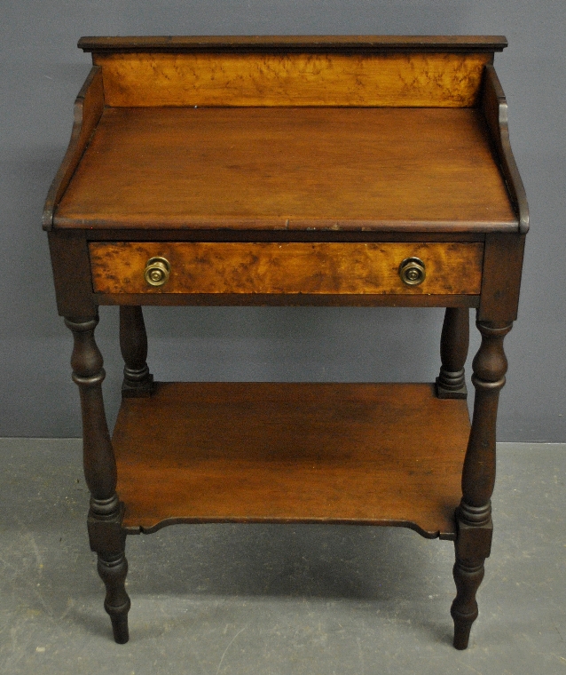 Appraisal: - Sheraton cherry and maple one-drawer stand early th c