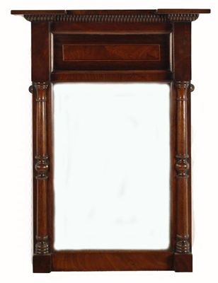 Appraisal: A William IV mahogany wall mirror with a rectangular plate