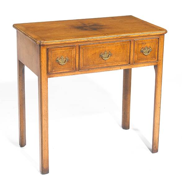 Appraisal: A George III inlaid walnut dressing table fourth quarter th