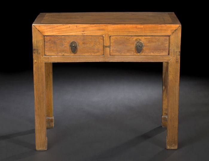 Appraisal: Chinese Softwood Side Table first half th century the rectangular