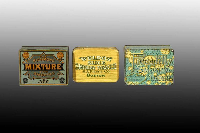 Appraisal: Lot of Tobacco Tins Description Includes Piccadilly Smoking Mixture Weldon