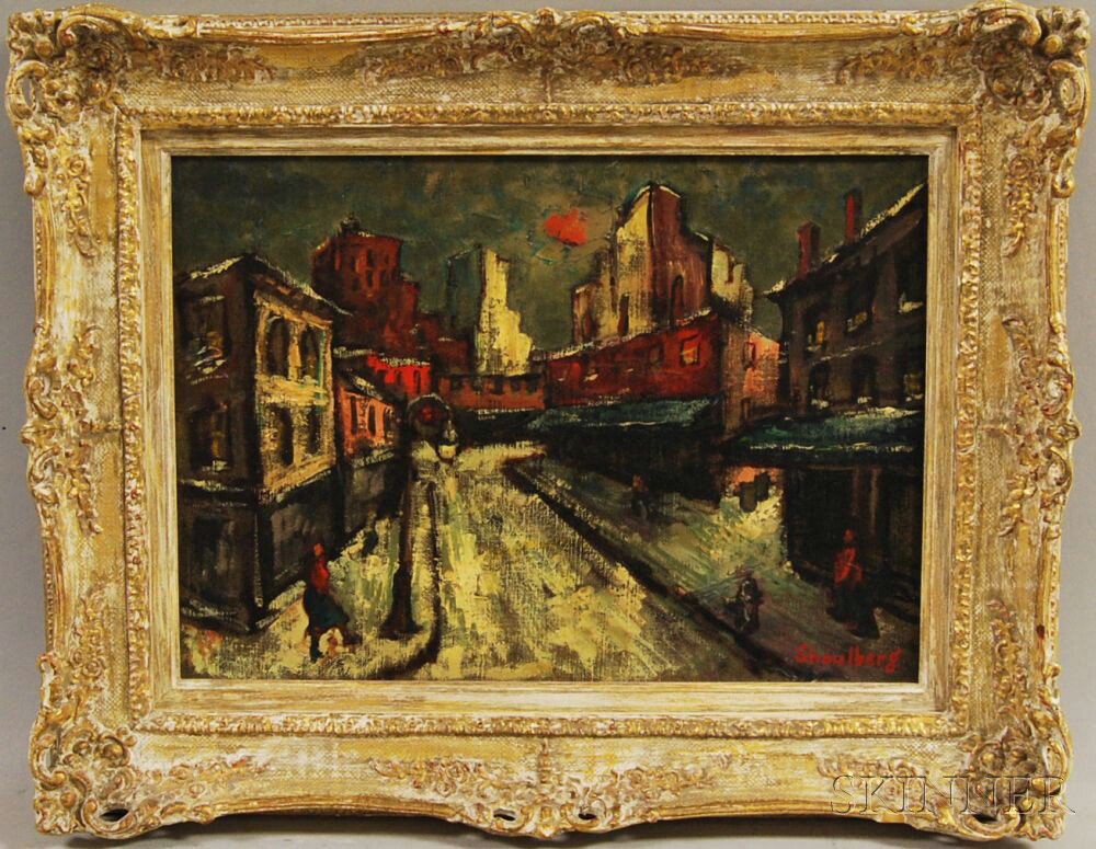 Appraisal: Harry Shoulberg American - New York Street Signed Shoulberg l