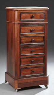 Appraisal: French Louis Philippe Carved Rosewood Marble Top N French Louis