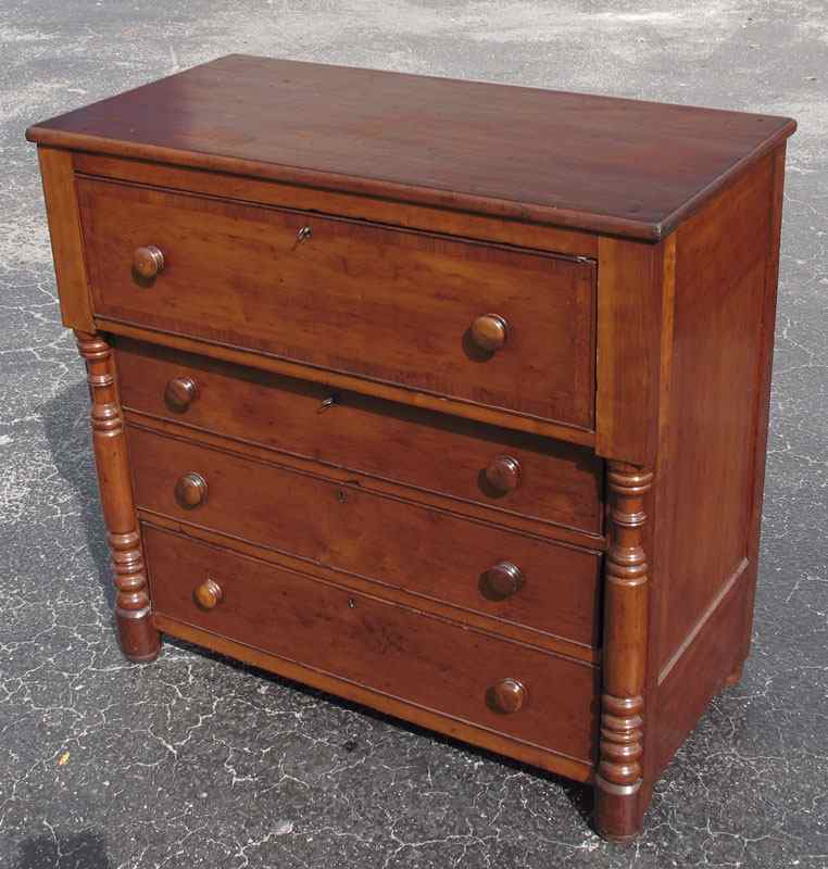 Appraisal: TH CENTURY AMERICAN CHEST drawer with deep top drawer over