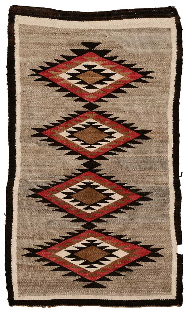 Appraisal: Navajo Rug Southwestern United States early th century four serrated