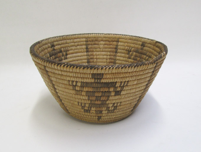 Appraisal: PIMA INDIAN COILED BASKET with figural turtle or lizard motif