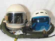 Appraisal: A Soviet Russian cosmonaut helmet together with a Mig jet