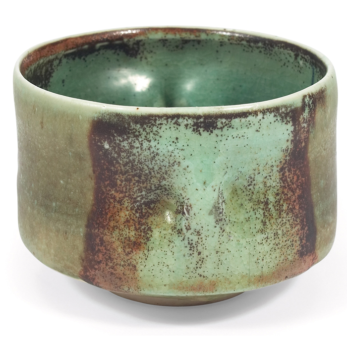 Appraisal: Ruth Duckworth tea bowl vase porcelain with green drip glaze