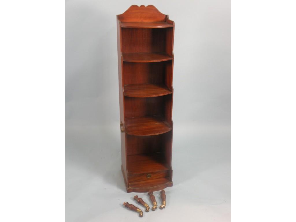 Appraisal: A thC mahogany open bookcase of stepped form with one