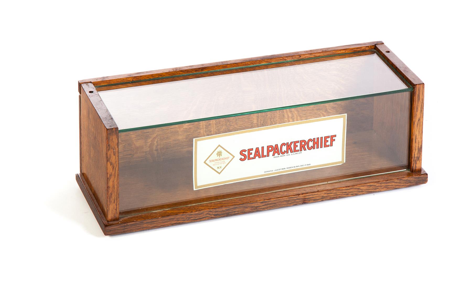 Appraisal: SEALPACKERCHIEF COUNTERTOP DISPLAY CASE American early th century oak Countertop