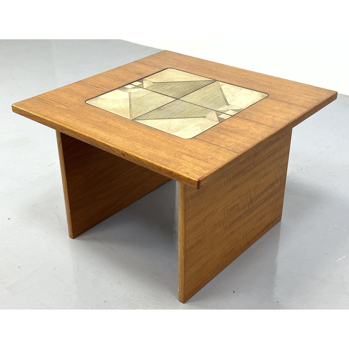 Appraisal: Gangso Mobler teak side table with tile inlay Dimensions H