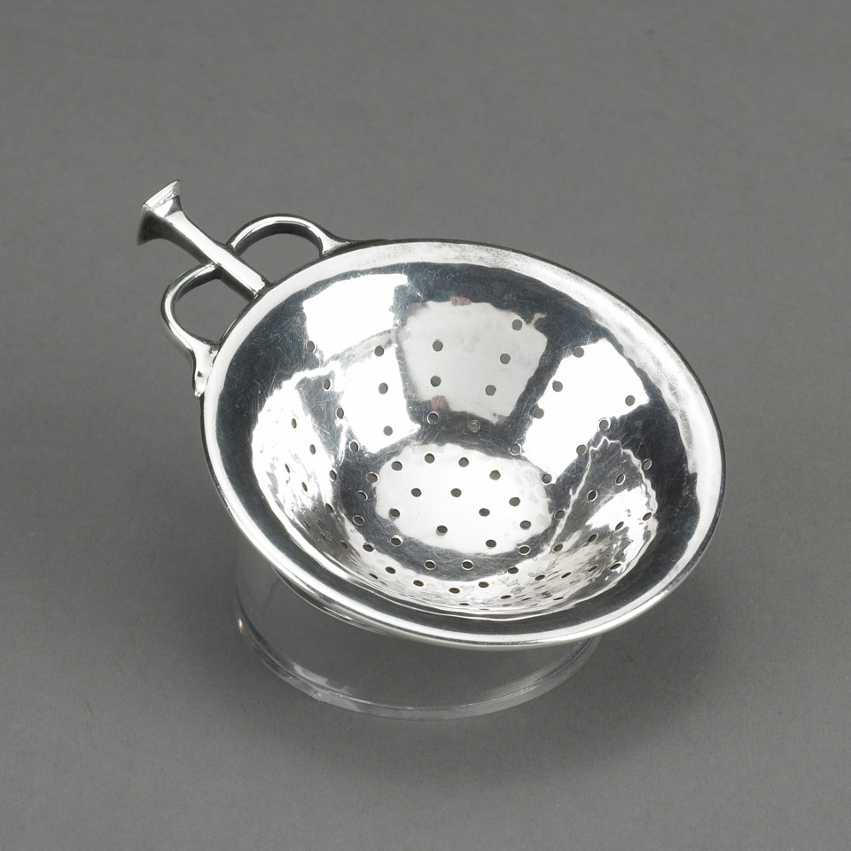 Appraisal: English Silver Tea Strainer Albert Edward Jones Birmingham in length